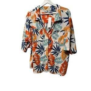 Joie  De Vivre Floral Top 2X NWT Cruise Ready!